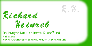 richard weinreb business card
